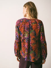 Ophelia silk crazy petal print shirt | NRBY Clothing