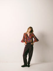 Ophelia silk crazy petal print shirt | NRBY Clothing