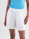 Poppie linen pull on short - White