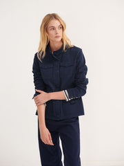 Monica cotton utility jacket - Navy