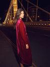 Odette velvet opera coat - Hot Pink