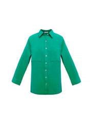 Elouise cotton double cloth shirt - Sea Green | NRBY Clothing