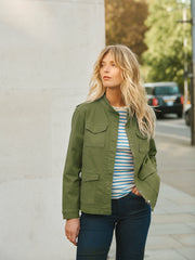 Monica cotton utility jacket - Khaki | NRBY Clothing