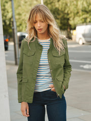 Monica cotton utility jacket - Khaki | NRBY Clothing