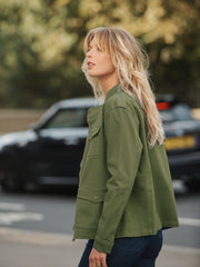 Monica cotton utility jacket - Khaki | NRBY Clothing