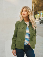 Monica cotton utility jacket - Khaki | NRBY Clothing