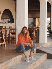 Lydia gauze linen pintuck shirt - Orange | NRBY Clothing