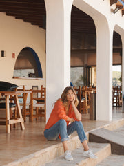 Lydia gauze linen pintuck shirt - Orange | NRBY Clothing