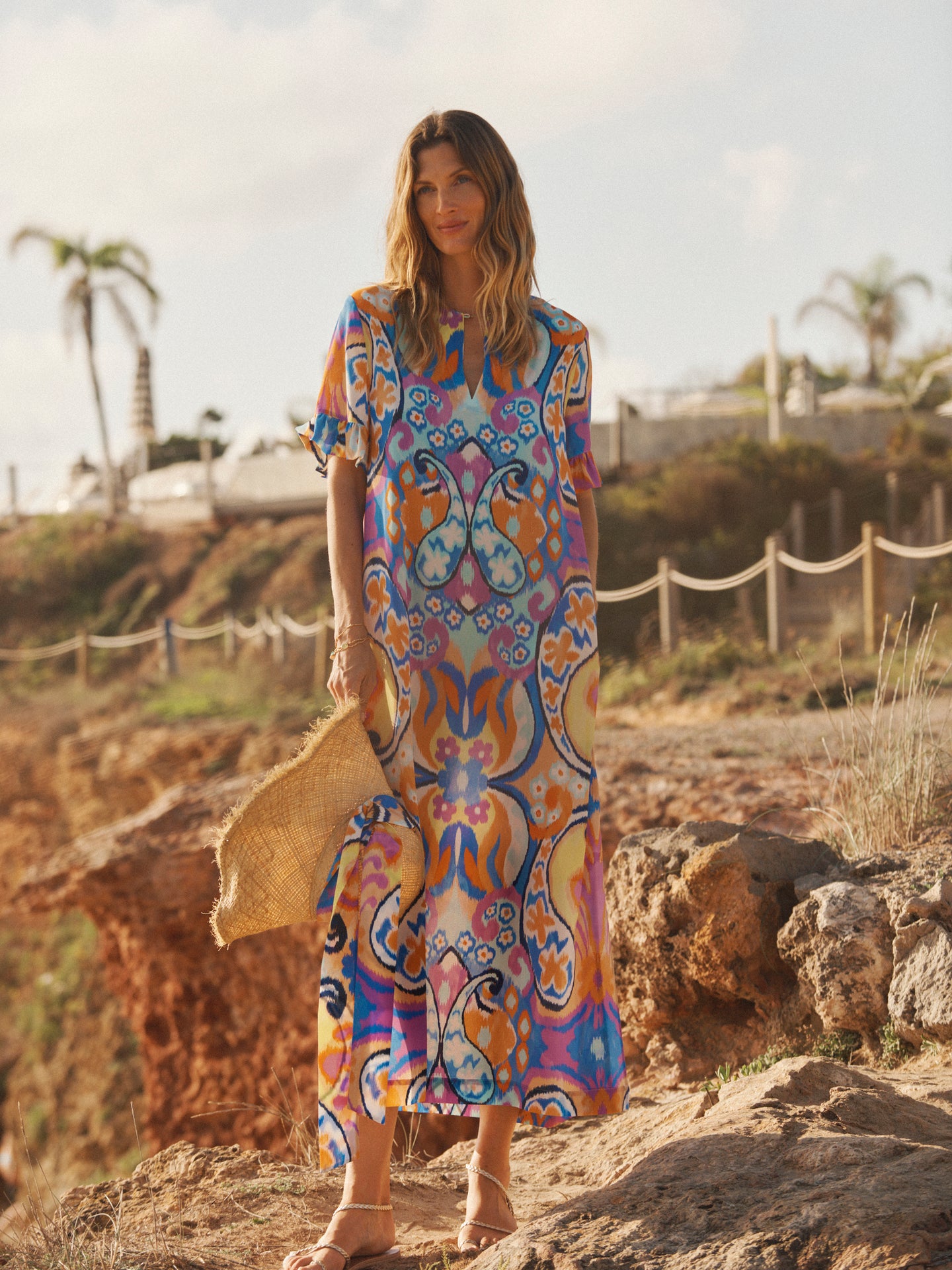 Coco silk blurred paisley maxi dress