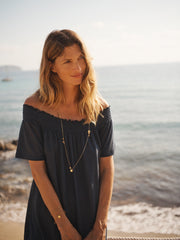 Bridget linen jersey dress - Navy | NRBY Clothing