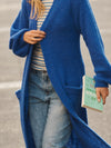 Carolyn chunky knit maxi cardigan - Cobalt Blue