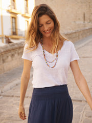 Lottie cotton double cloth skirt - Navy | NRBY Clothing