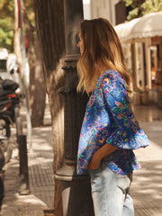 Ophelia silk painterly paisley shirt | NRBY Clothing