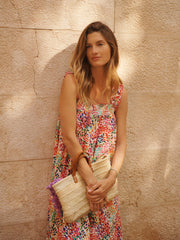 Mabel shadow stripe crazy petal sun dress | NRBY Clothing