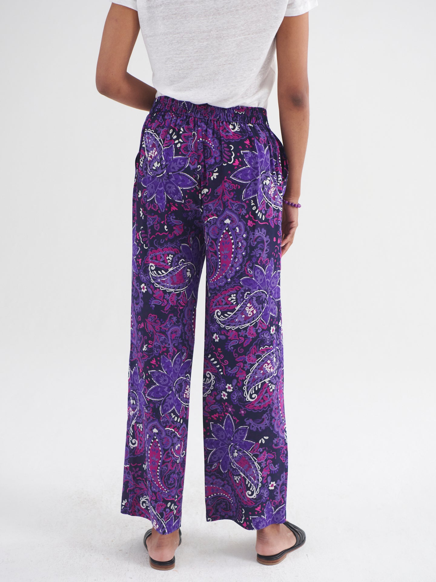 Thea silk giant painterly paisley trouser