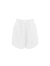 Poppie linen pull on short - White