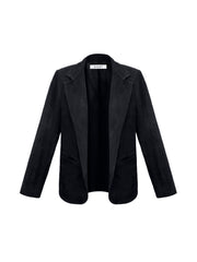 Robyn suede blazer - Blue Black