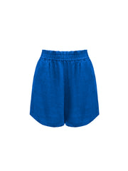 Poppie linen pull on short - Indigo Blue | NRBY Clothing