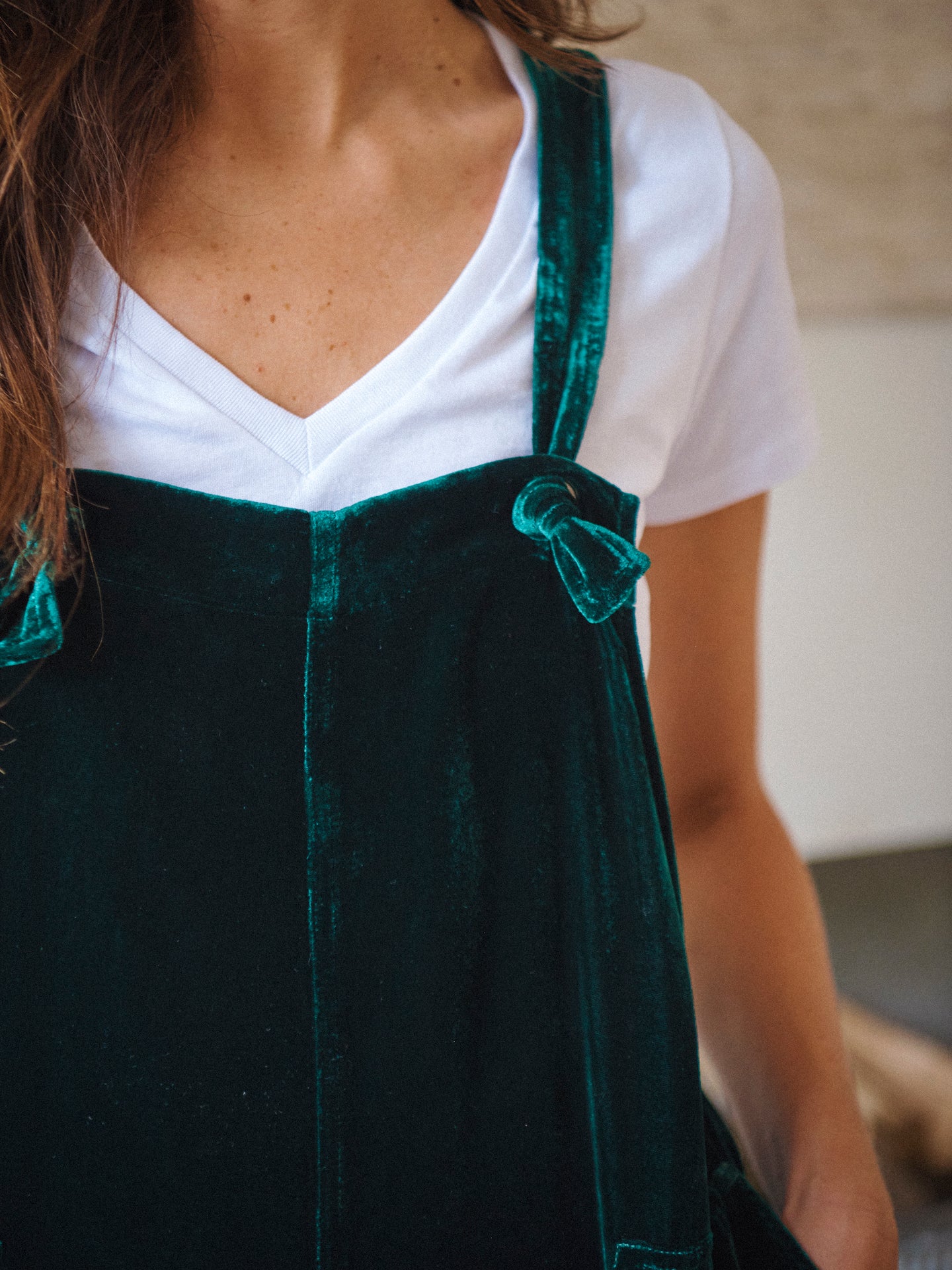 Camster velvet dungaree - Forest