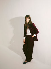 New May silk blend velvet jacket - Crushed Berry | NRBY Clothing