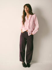 Rowan cotton barrel leg jean - Plum Noir | NRBY Clothing