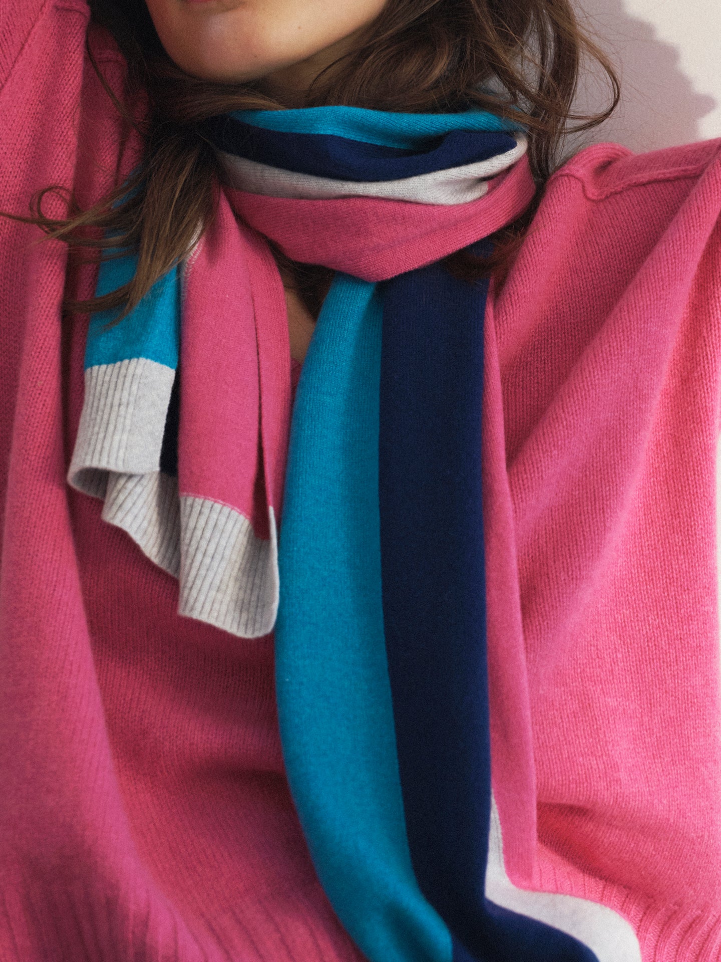 Amal cashmere stripe scarf - Multistripe