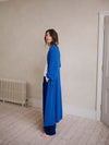 Carolyn chunky knit maxi cardigan - Cobalt Blue