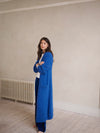 Carolyn chunky knit maxi cardigan - Cobalt Blue