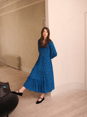 Cassidy viscose blue batik dress