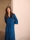 Cassidy viscose blue batik dress