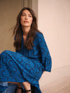 Cassidy viscose blue batik dress