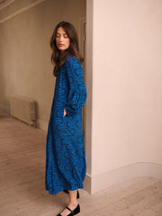 Cassidy viscose blue batik dress