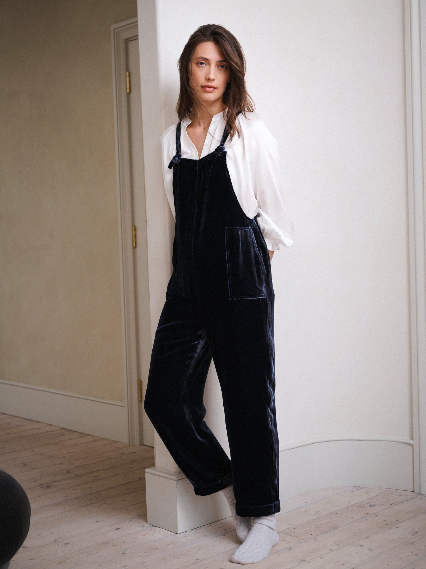 Camster velvet dungaree - Carbon