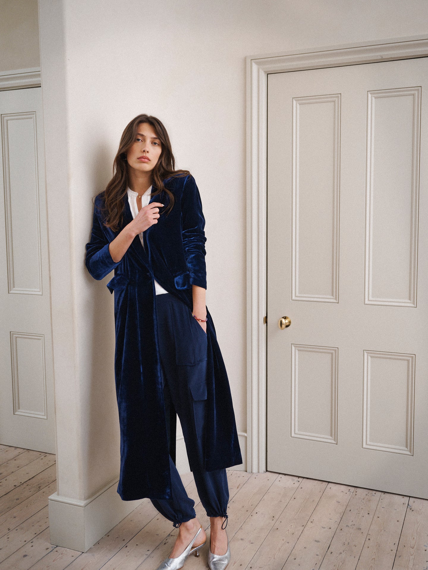 Odette velvet opera coat - Midnight