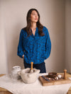 Amy viscose blue batik shirt