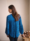 Amy viscose blue batik shirt