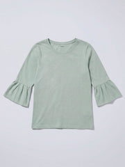 Abigail cotton top - Soft Sage