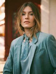 Bryony cotton velvet jacket - Soft Sage | NRBY Clothing