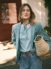 Bryony cotton velvet jacket - Soft Sage | NRBY Clothing