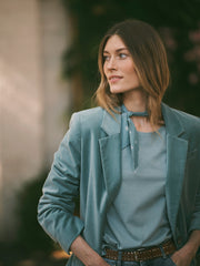 Bryony cotton velvet jacket - Soft Sage | NRBY Clothing