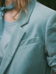 Bryony cotton velvet jacket - Soft Sage | NRBY Clothing
