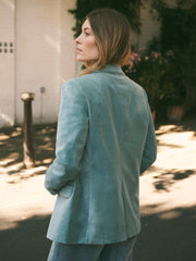 Bryony cotton velvet jacket - Soft Sage | NRBY Clothing
