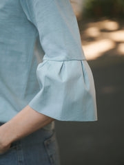 Abigail cotton top - Soft Sage