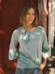 Abigail cotton top - Soft Sage