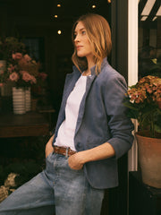 Robyn suede jacket - Denim Blue | NRBY Clothing