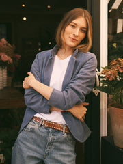 Robyn suede jacket - Denim Blue | NRBY Clothing