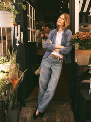 Robyn suede jacket - Denim Blue | NRBY Clothing