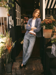 Robyn suede jacket - Denim Blue | NRBY Clothing