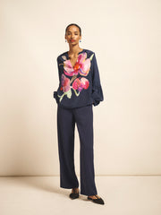 Thea stretch trouser - Navy