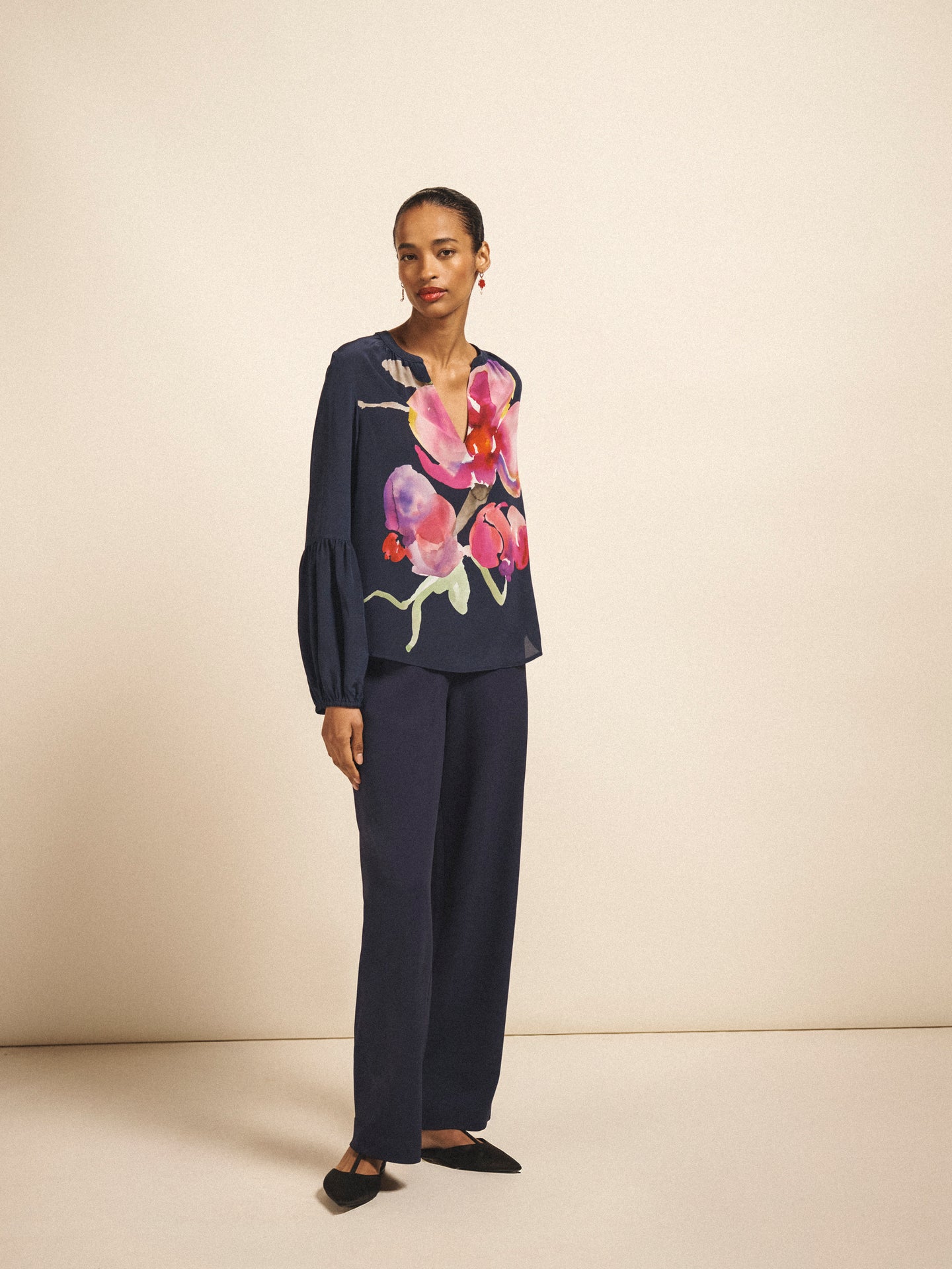 Thea stretch trouser - Navy